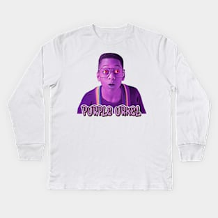 Purple Urkel Kids Long Sleeve T-Shirt